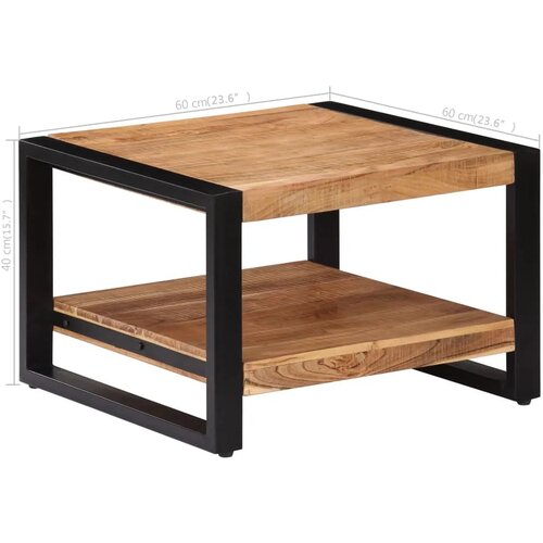  Stolić za kavu od masivnog bagremovog drva 60 x 60 x 40 cm Slike