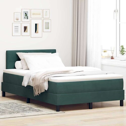 Box LED Box Spring Postelja Temno zelena 120 x 190 cm Žamet, (5000128651) Cene
