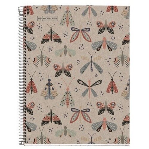 MiquelRius Kolegij blok A5 80g 80L spiralni crte motiv ecobutterfly 6111 Slike