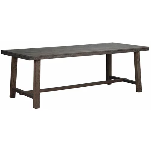 Rowico blagovaonski stol od tamnosmeđeg hrasta Brooklyn, 220 x 95 cm