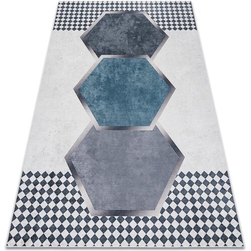 RugsX Preproge ANDRE 1863 pralna preproga diamanti, kocka geometr 160x220 cm Bela Cene