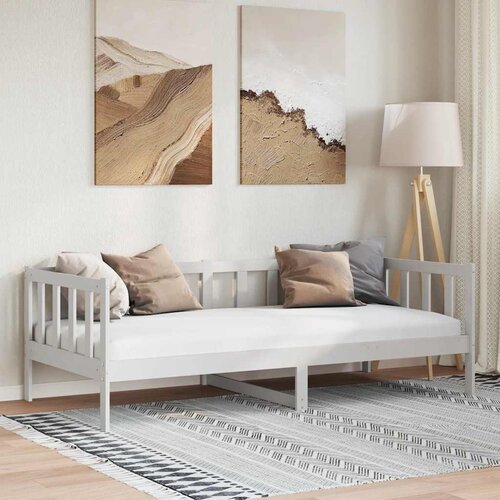  Dnevni ležaj od masivne borovine bijeli 90 x 200 cm Cene