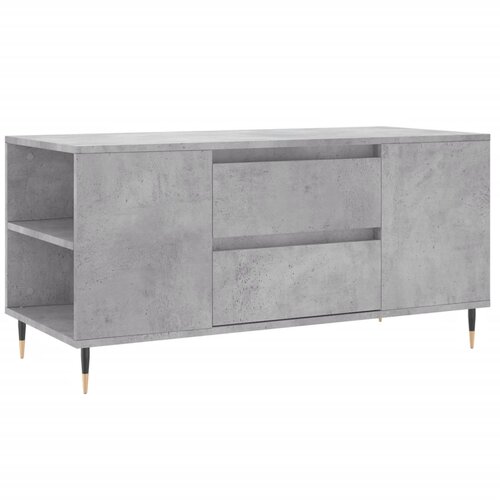 Maison Chic Klubska mizica - kavna mizica - Nizka mizica betonsko siva 102x44,5x50 cm inženirski les, (21754993) Slike