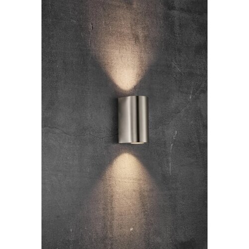 Nordlux Spoljna zidna lampa CANTO 2xGU10/28W/230V IP44 nerđajući čelik Slike