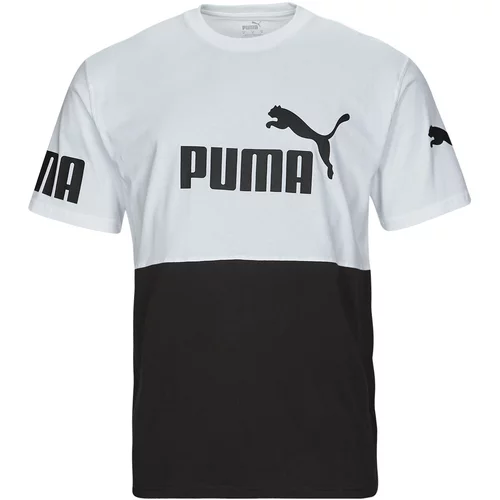 Puma Majice s kratkimi rokavi POWER COLORBLOCK Bela