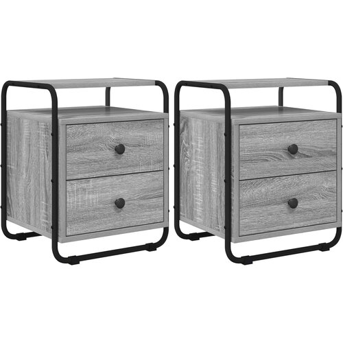 vidaXL Nočna omarica 2 kos Siva Sonoma 40 x 36,5 x 50 cm, (5000298676) Cene
