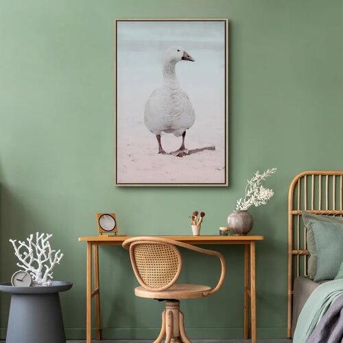  Slika - Winter Duck (1 Part) Vertical 60x90 U prirodnom drvenom okviru Slike