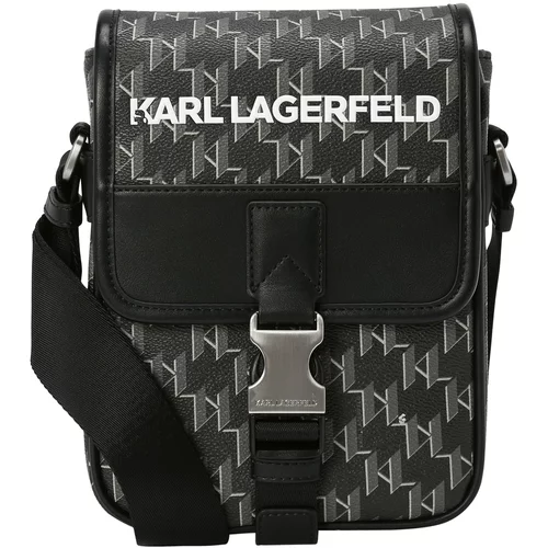 Karl Lagerfeld Torba za čez ramo 'KLASSIK' siva / črna / bela