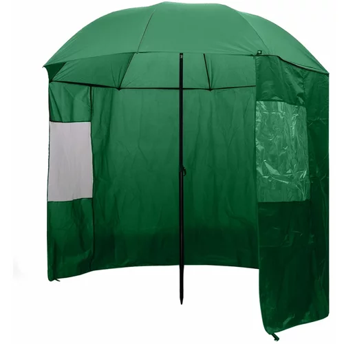 Kišobran za pecanje, zeleni 240x210 cm