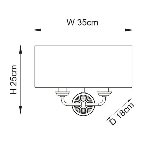  Endon 98937 - Zidna svetiljka HIGHCLERE 2xE14/40W/230V bela/mesing Slike
