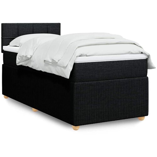  Box spring krevet s madracem crni 80 x 200 cm od tkanine Cijene