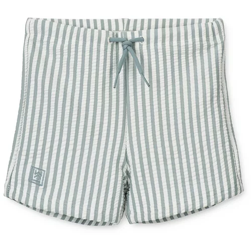 Liewood dječji kupači kostim otto seersucker stripe sea blue/white
