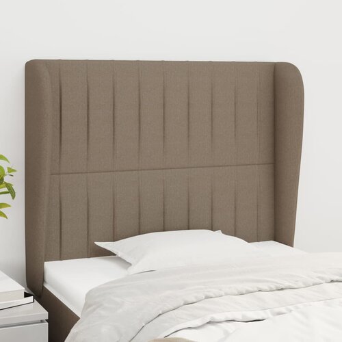  The Living Store Vzglavje z ušesi taupe 103x23x118/128 cm blago - Vzglavje, (21441141) Cene