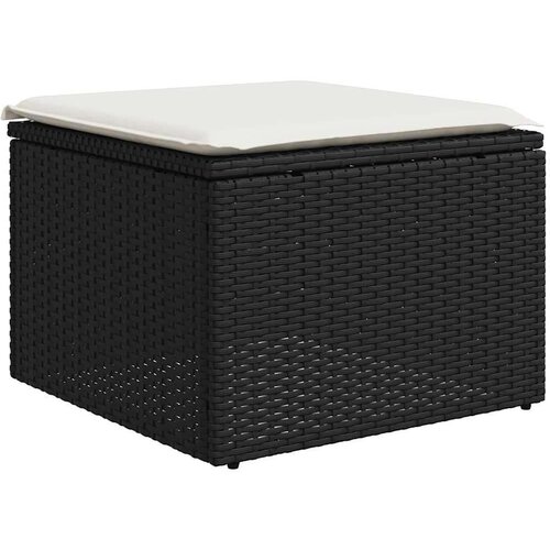 VidaXL 2-dijelni set vrtnih sofa s jastucima crni od poliratana bagrem Slike