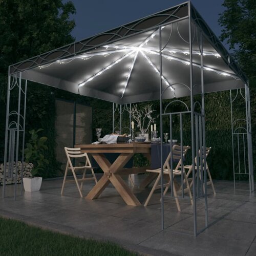 vidaXL sjenica s LED svjetlosnim trakama 300 x 300 cm antracit Cijene