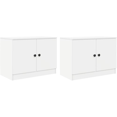  za krevet s pohranom 2 pcs Bijela 66 x 35 x 48 cm Slike