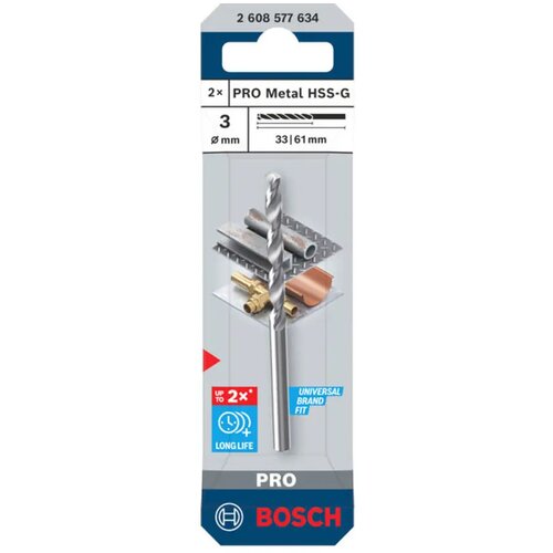 Bosch Svrdlo za metal PRO metal HSS-G, 3 x 33 x 61 mm Cijene