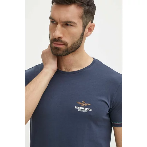 Aeronautica Militare Majica kratkih rukava za muškarce, boja: tamno plava, s tiskom, AM1UTI003