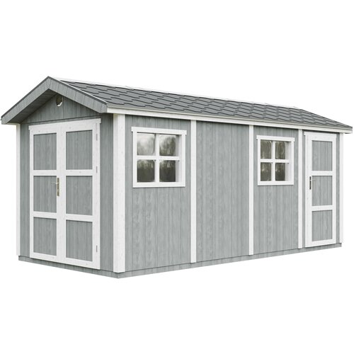 Timbela Vrtna hi&scaron;ica vrhunske kakovosti 11,47 m&sup2; - V252x250x530 cm - s tlemi in bitumenskimi plo&scaron;čicami - M915C-CAVERN STEEL, (5000117181) Cene