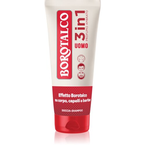 Borotalco MEN 3 in 1 gel za tuširanje za muškarce za lice, tijelo i kosu parfemi Amber 200 ml Cijene