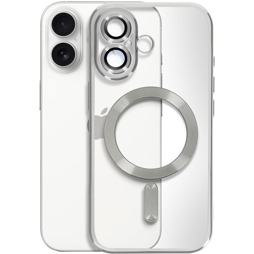 AVIZAR Ohi&scaron;je MagSafe za iPhone 16 z ultra elegantnim kromiranim robom, Srebrna, (5000189903) Cene