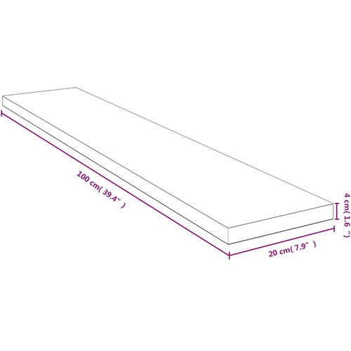  Zidna polica 100 x 20 x 4 cm od bambusa Slike