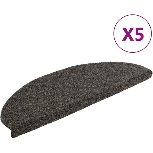  Prostirke za stepenice, samoljepljive, 5 kom. 65x21x4 cm, antracit, poluokrugle, velike Cene