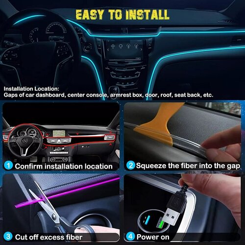 Auxito led rgb neonska traka sa optičkim vlaknom za enterijer lgx-1t2-2m ( AUX025 ) Slike