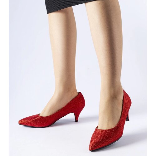 Gemre Red Glitter Low Heels Pescara Cene