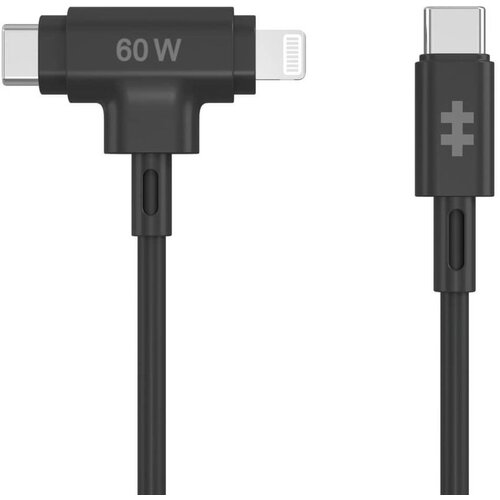  HYPER HyperJuice USB cable USB 2.0 1.5 m USB C USB C /Lightning Black Slike