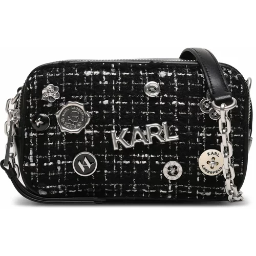 Karl Lagerfeld Ročna torba 226W3081 Black/White 998