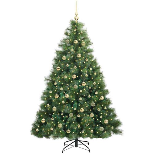 VidaXL Umjetno božićno drvce s stalakom Zelena 210 cm PE i PVC Slike