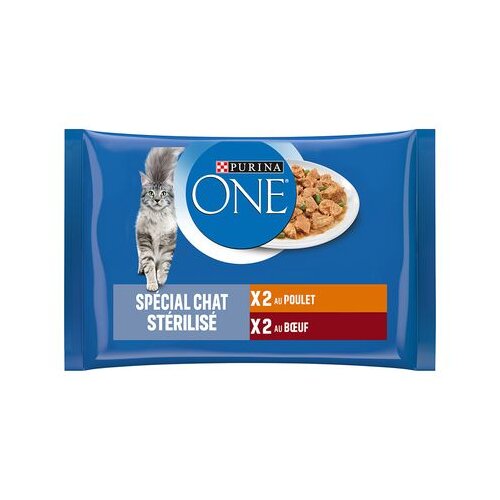 Purina ONE 4 x 85 g - Sterilcat piletina i govedina Slike