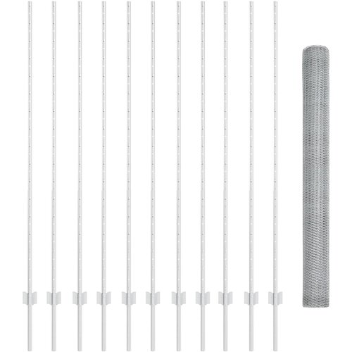 vidaXL Set ograje za vrt Set 2 Pocinkano jeklo Ograja 25 x 1,5 m, (22085830) Cene