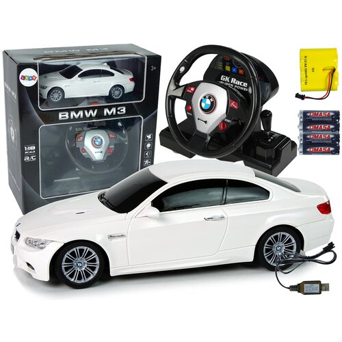  Licencirani auto na daljinsko upravljanje BMW M3 2.4G 1:18 - bijeli Cene
