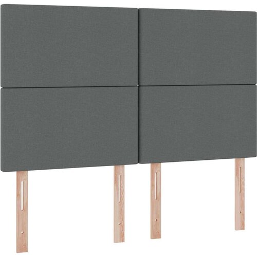  Krevet s od storage Tamno siva 140 x 190 cm Lažna koža Slike