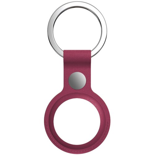 kožni PU privezak/futrola za ključeve za Airtag tamno roza Slike
