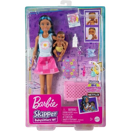 Barbie Set za igru Skipper - dadilja s plavim pramenovima Cijene