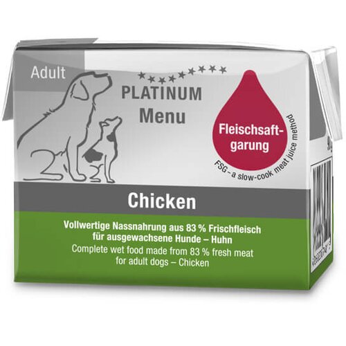 Platinum menu adult chicken - vlažna hrana za pse sa piletinom (90g, 185g, 375g) 90g Cene