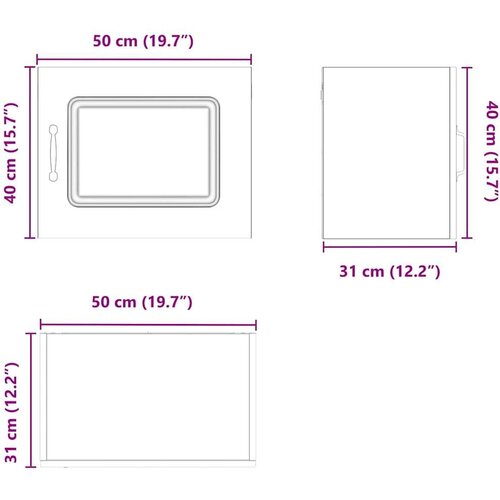  Zidni kuhinjski ormarić s policom Staro drvo 50 x 31 x 40 cm Slike