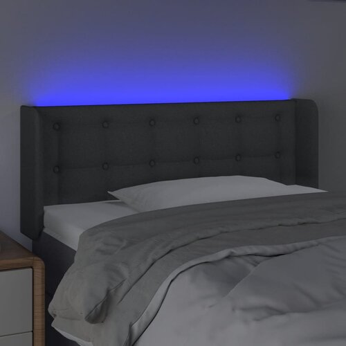  LED uzglavlje tamnosivo 103x16x78/88 cm od tkanine Slike