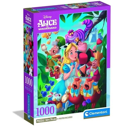 Clementoni Disney+ - Alisa u zemlji čudesa 1000-dijelna slagalica s posterom - Cene