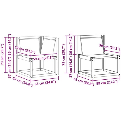  Set vanjskih sofa 8 kom. Prirodna i svjetlosiva Slike