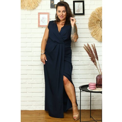 Karko Woman's Dress SC108 Navy Blue Slike