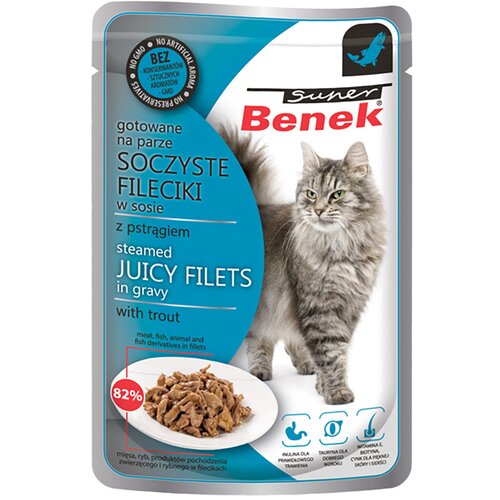 Benek Super fileji v omaki 28 x 85 g - postrv Cene