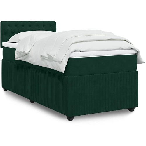 Box spring krevet s madracem tamnozeleni 90x190 cm bar&scaron;unasti Cijene
