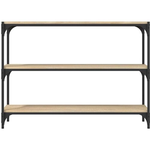 VidaXL Knjižna omara sonoma hrast 100x33x70,5 cm inž. les in jeklo Slike