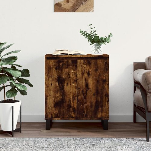  Komoda boja dimljenog hrasta 60 x 35 x 70 cm konstruirano drvo Cijene