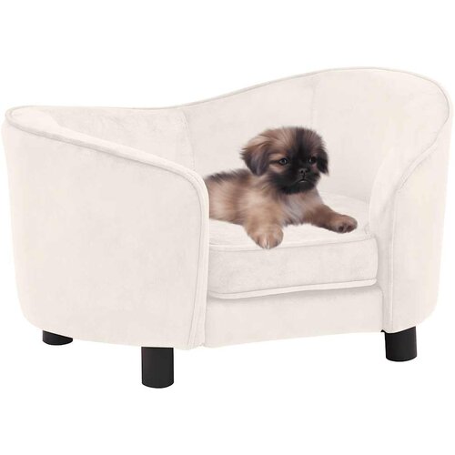 SOFA za pse krem 69 x 49 x 40 cm pli&amp;scaron;ana Slike