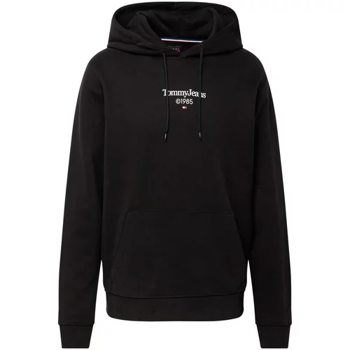 Tommy Jeans Sweater majica crna / bijela